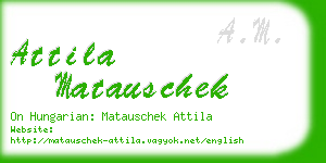 attila matauschek business card